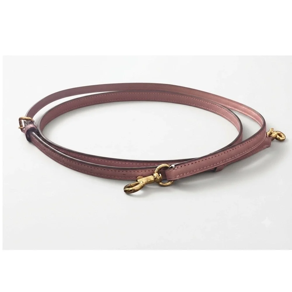 Coach Pink Leather Adjustable Shoulder Crossbody Handbag Strap Gold Hardware